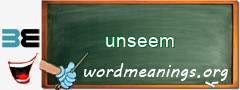 WordMeaning blackboard for unseem